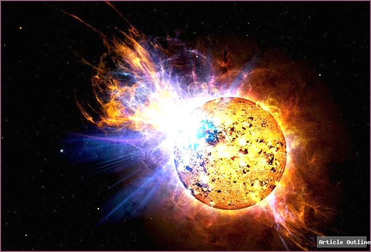 Artistic rendering of an exoplanet orbiting a variable star