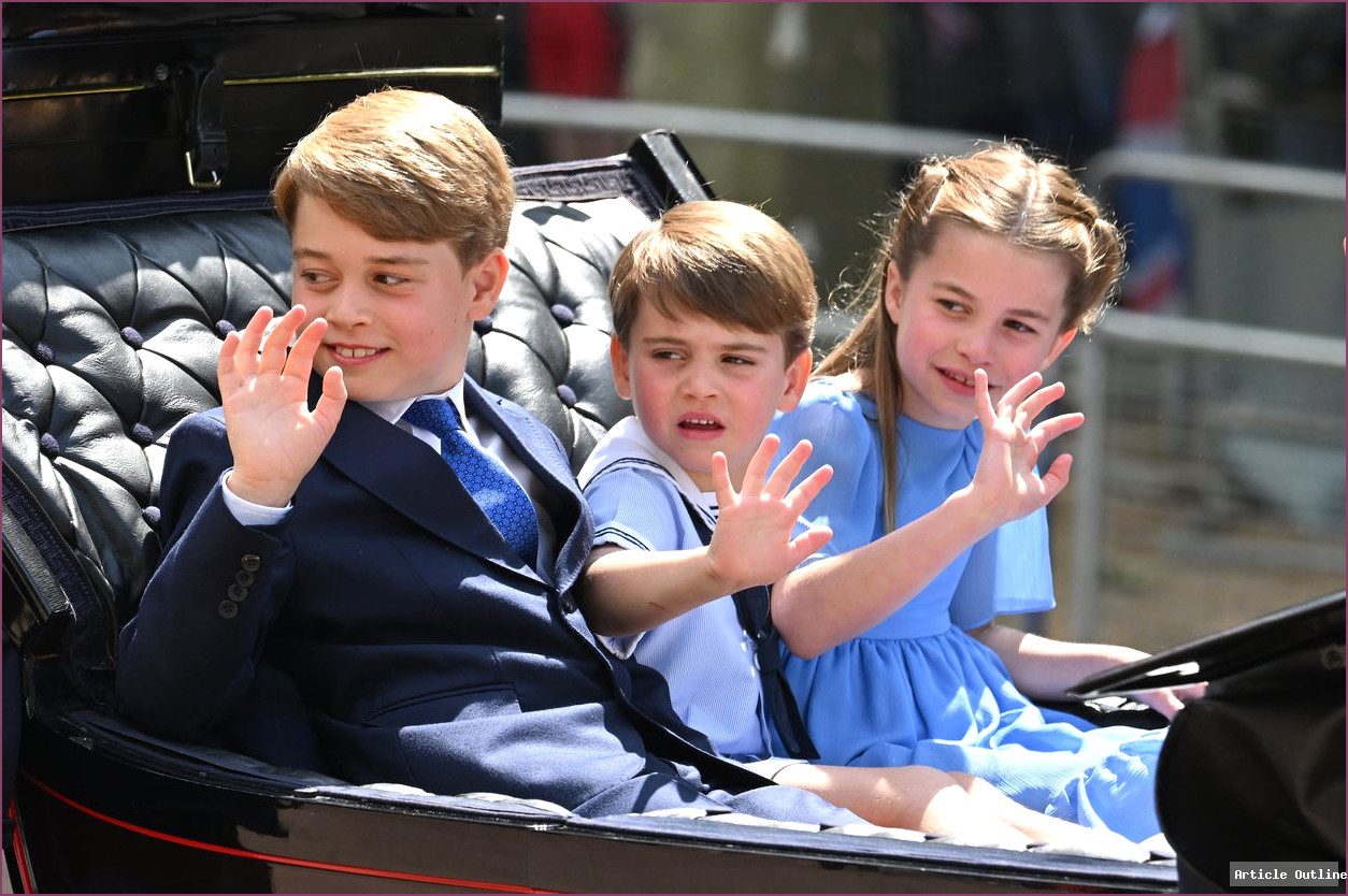 Prince George, Princess Charlotte, and Prince Louis at Trooping the Colour