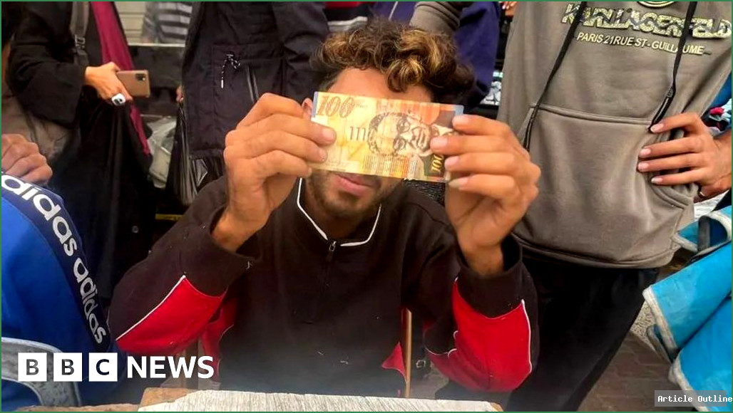 Gazan money repairer at work