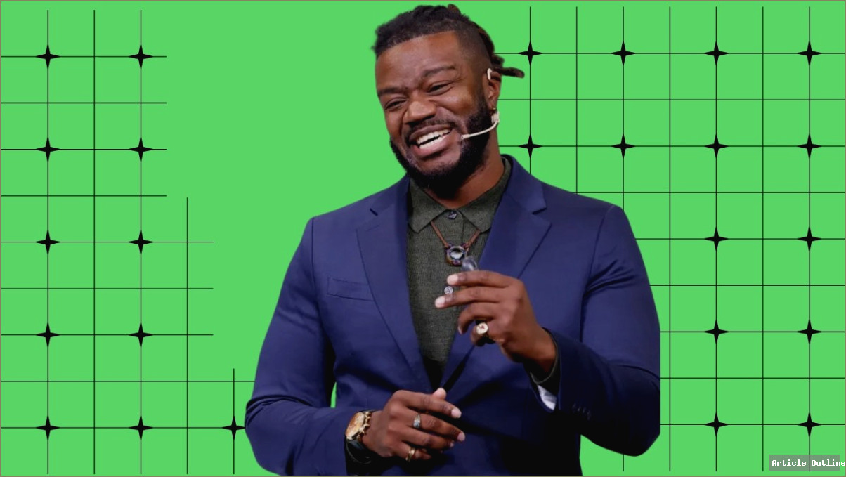 Glīd Startup Battlefield 2025 winner Kevin Damoa celebrates on stage