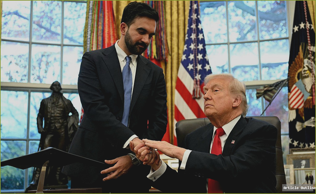 Trump and Mamdani meeting at the Oval Office