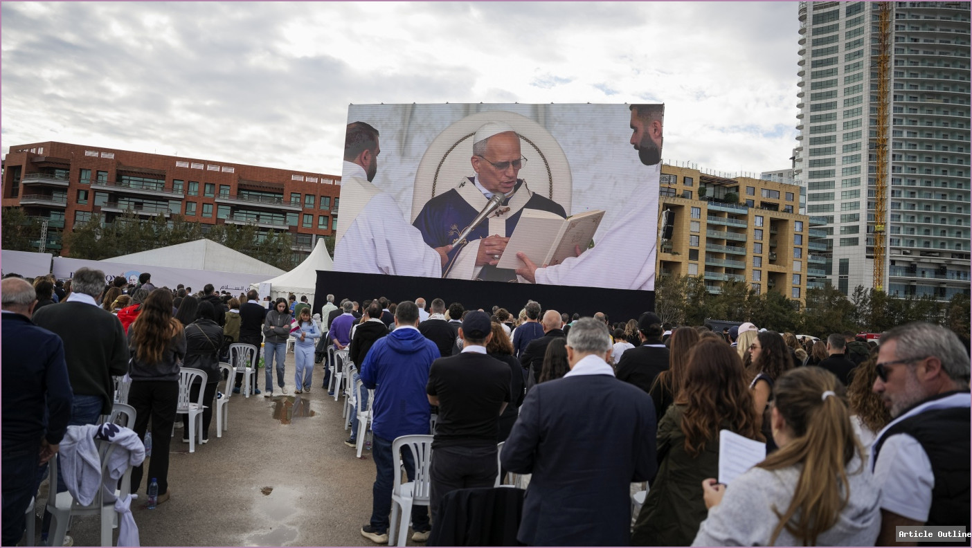 Pope Leo XIV at Beirut port blast memorial