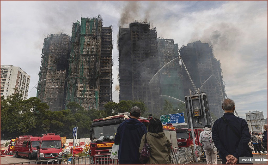 Hong Kong Wang Fuk Court Fire aftermath - Tai Po blaze devastation