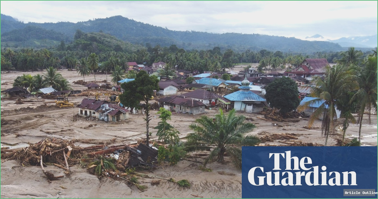Flood devastation in Sumatra, Indonesia - December 2025