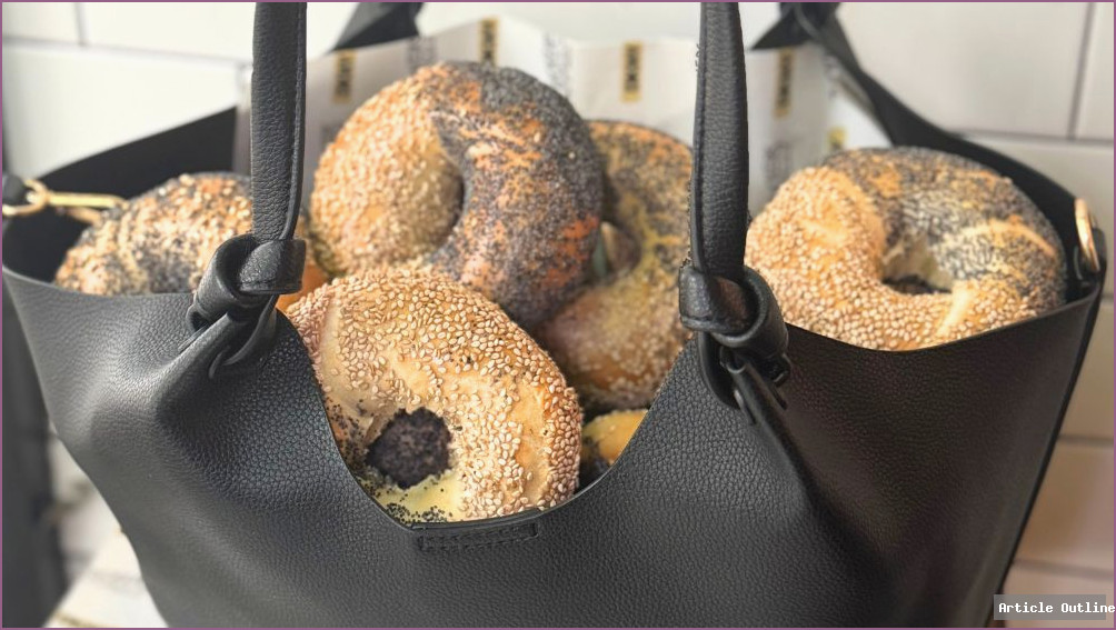 DKNY Paula Commuter Tote and Zucker's Bagels Collaboration