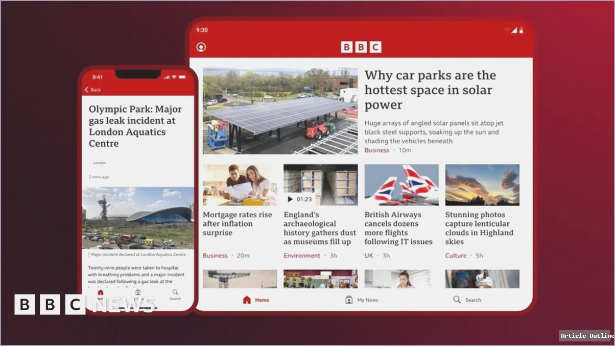 BBC News app on a smartphone
