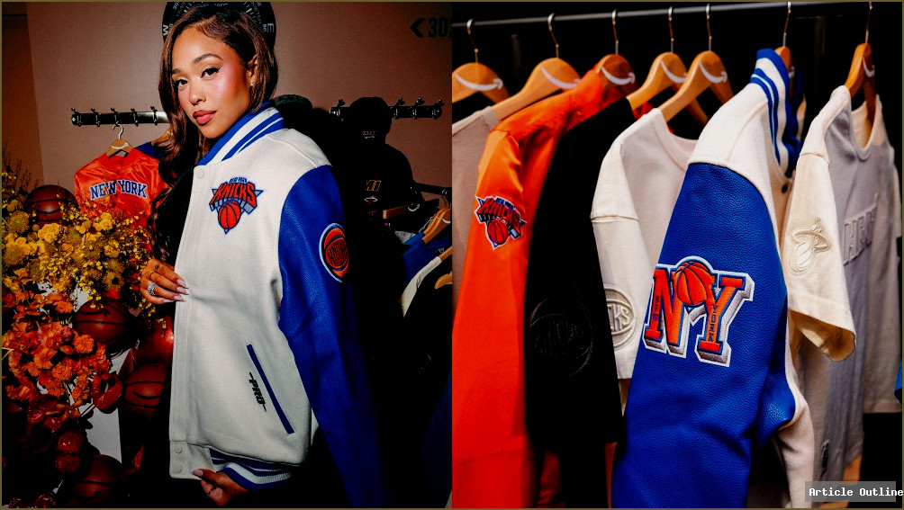 Jordyn Woods Amazon NBA Merch courtside style