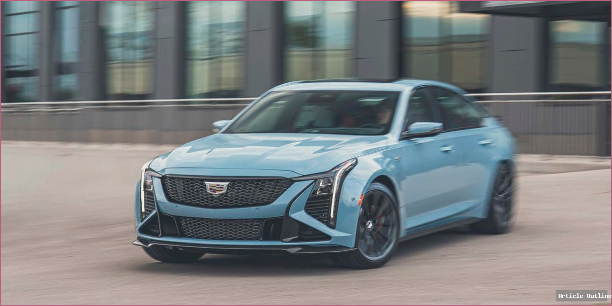2026 Cadillac CT5-V Blackwing front view on road