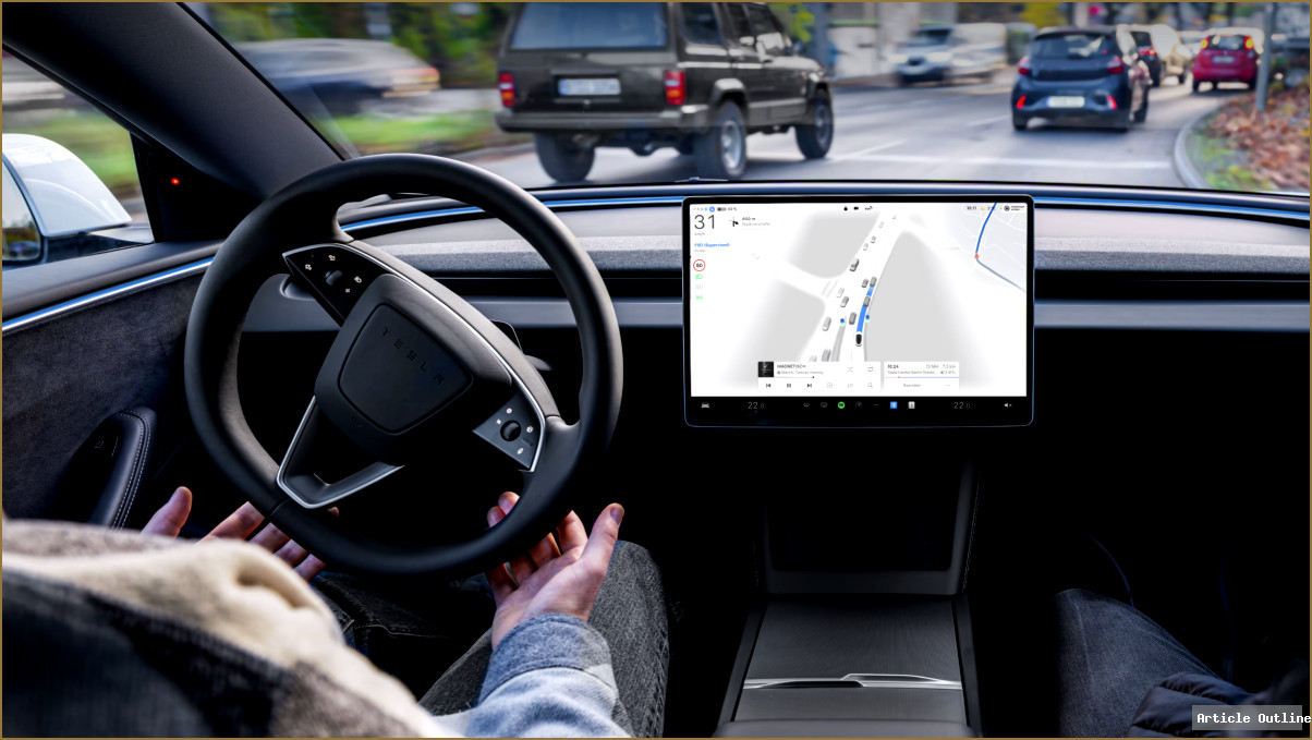 Tesla dashboard showing Autopilot interface