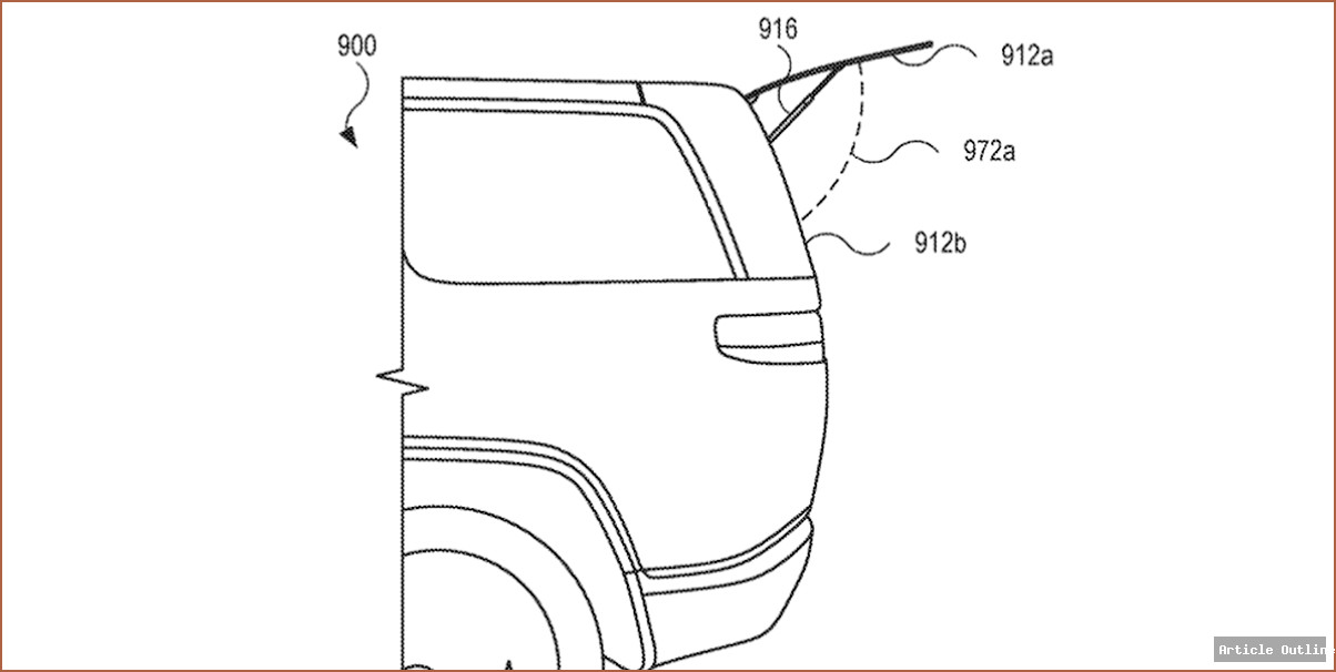 Rivian patent physical buttons and rear glass