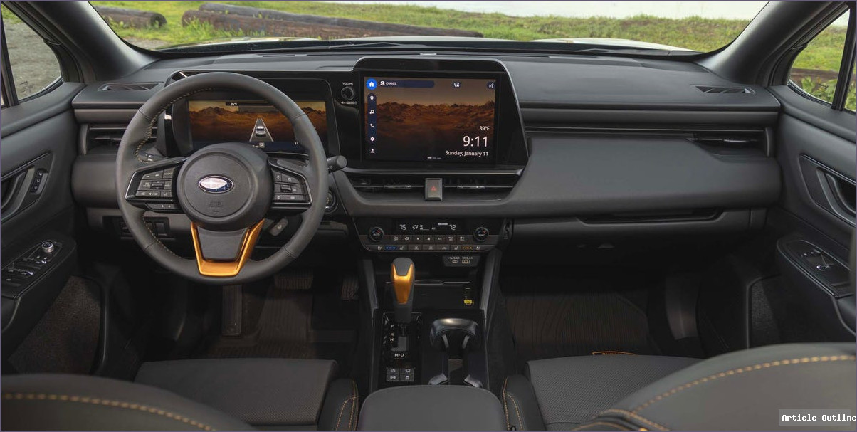 2026 Subaru Outback Wilderness interior dashboard shot