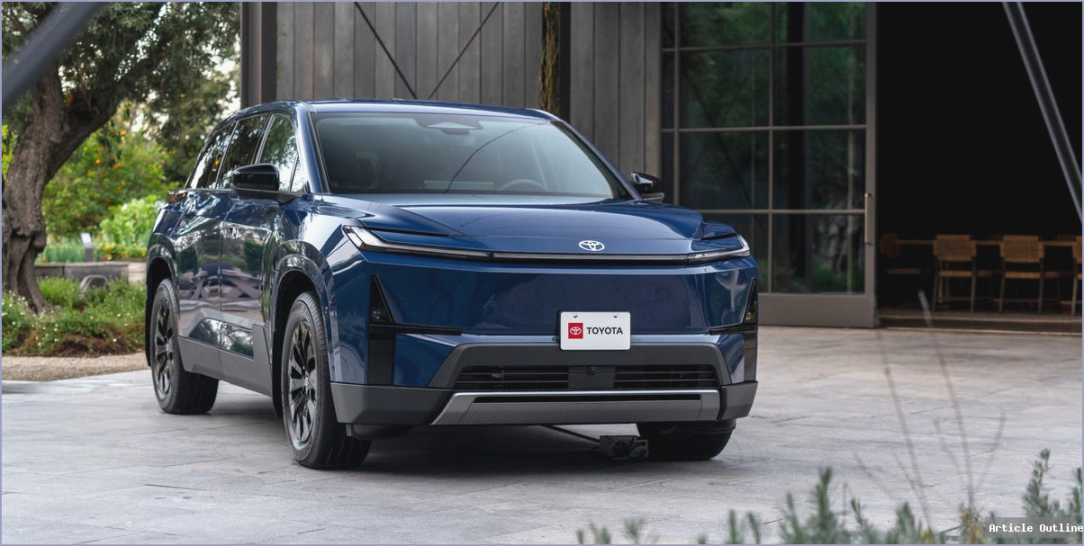 2027 Toyota Highlander electric SUV exterior front view