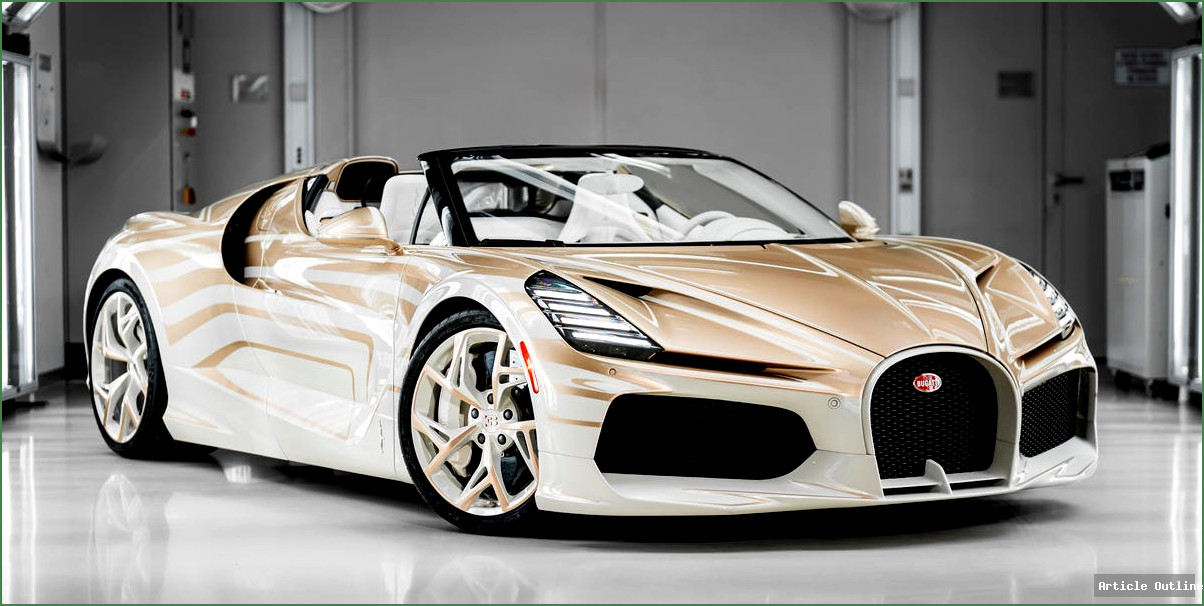 Bugatti Mistral La Perle Rare white and gold paint job