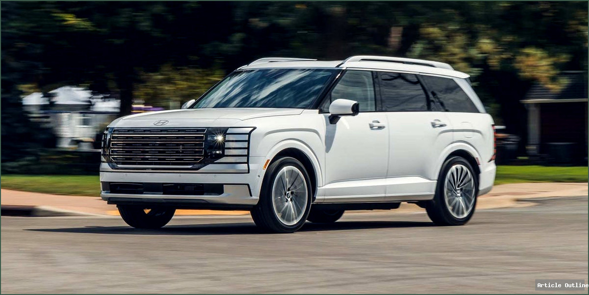 2026 Hyundai Palisade parked in front of a modern home