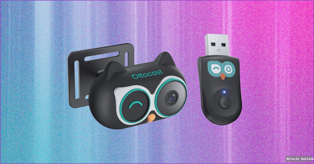 Ottocast Cabin Care wireless CarPlay adapter in car
