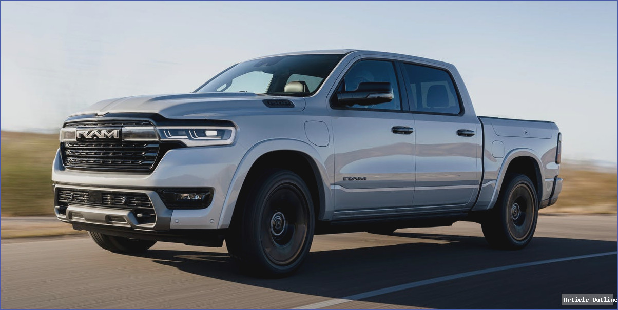 2027 Ram 1500 REV plug-in hybrid truck front view