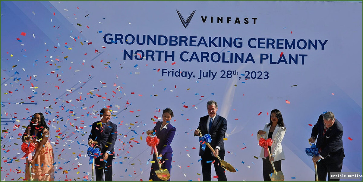 Cleared construction site for VinFast factory in North Carolina