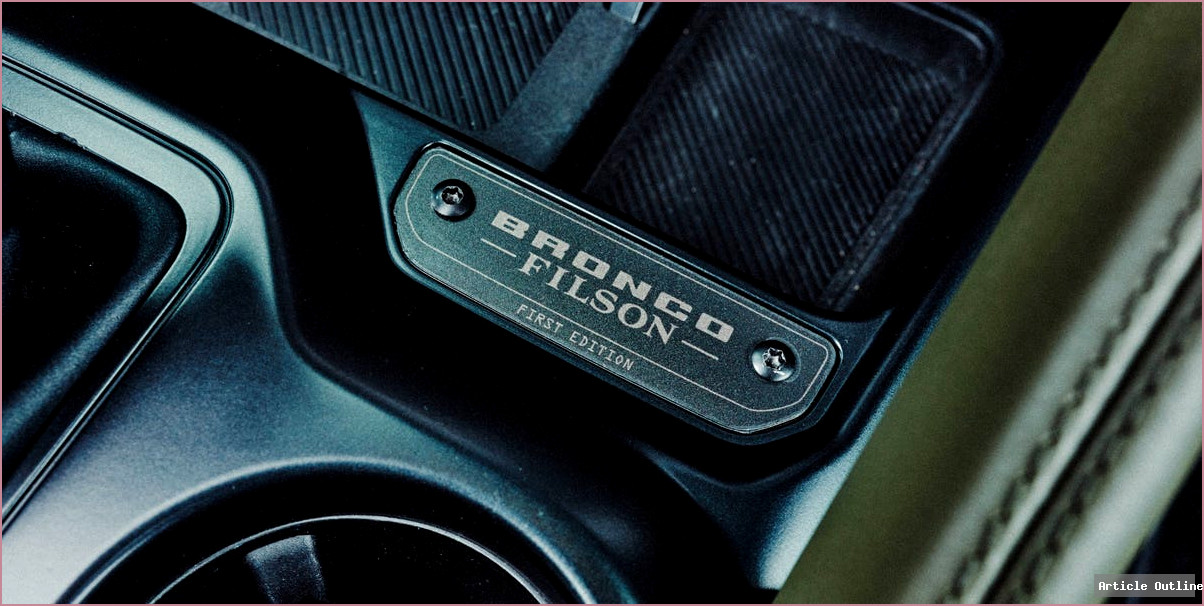 2027 Ford Bronco Filson interior dashboard and seats