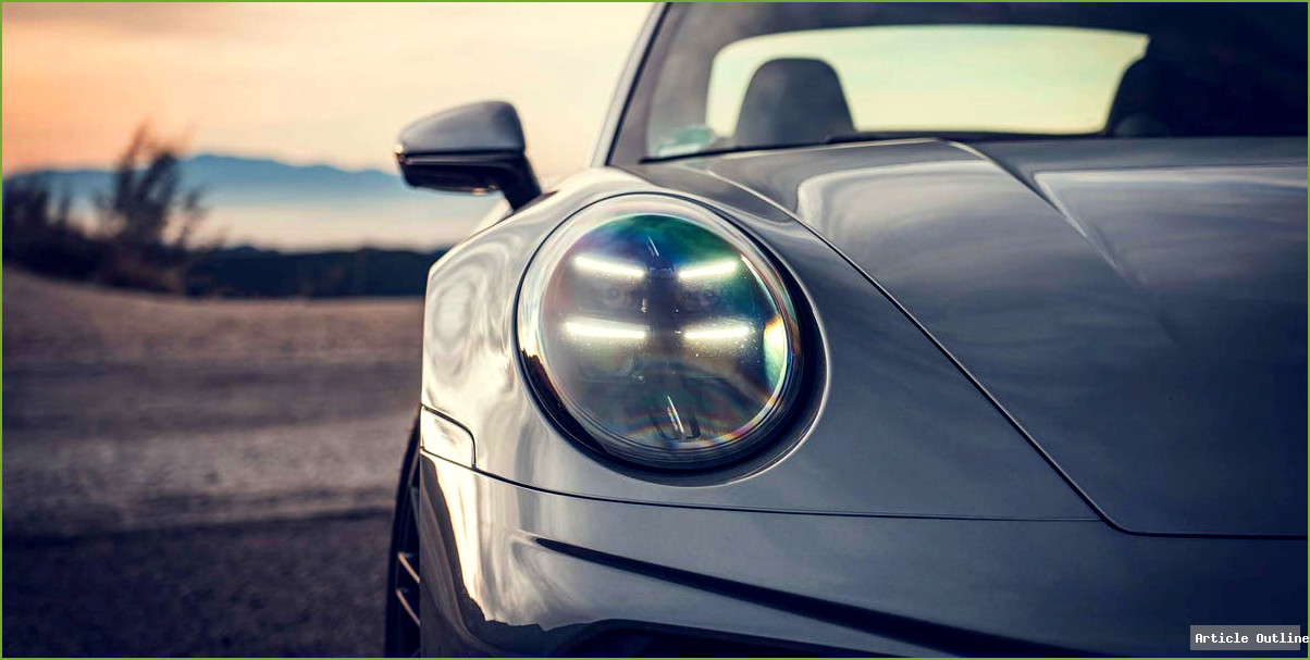 Porsche 911 sports car front view