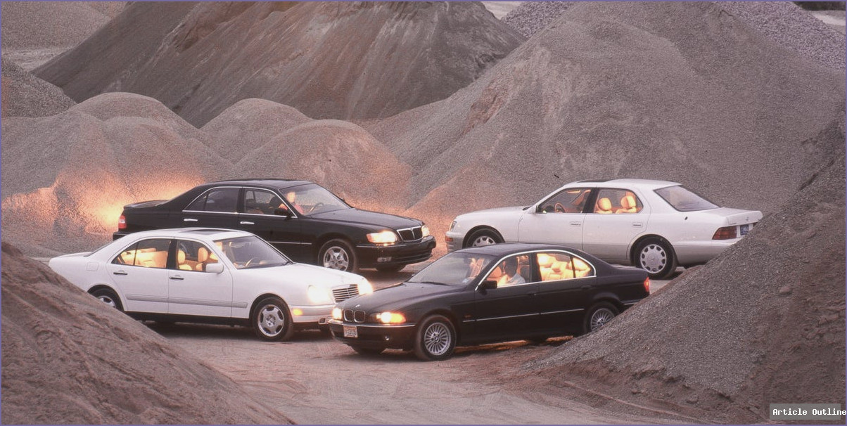 1997 luxury sedan comparison test BMW 540i Infiniti Q45t Lexus LS400 Mercedes-Benz E420