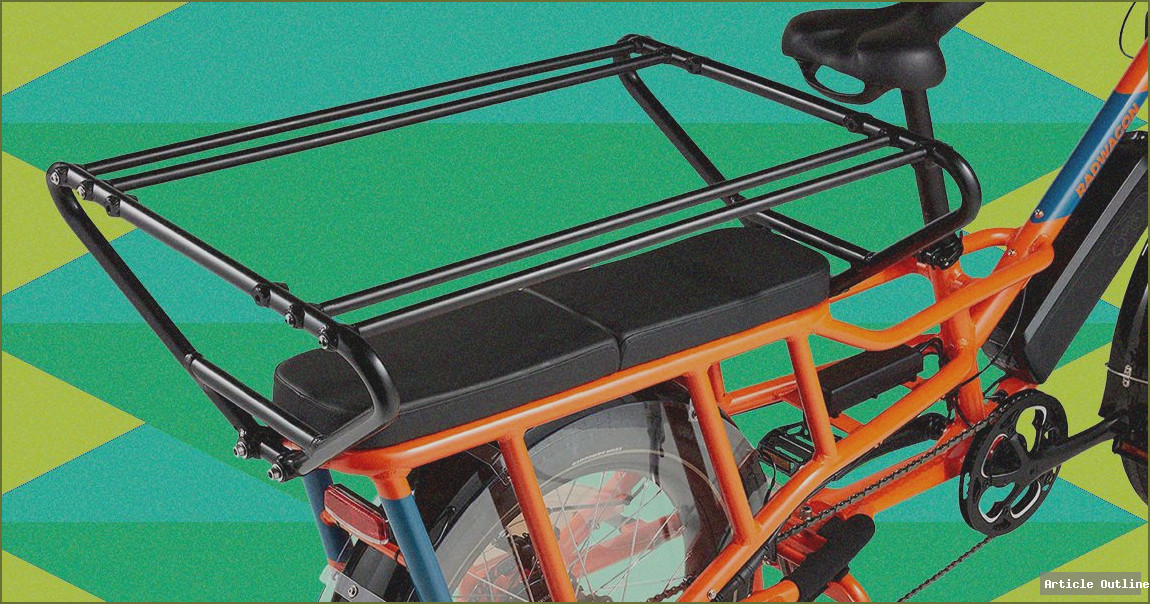 Ebike loaded with cargo accessories and family seats