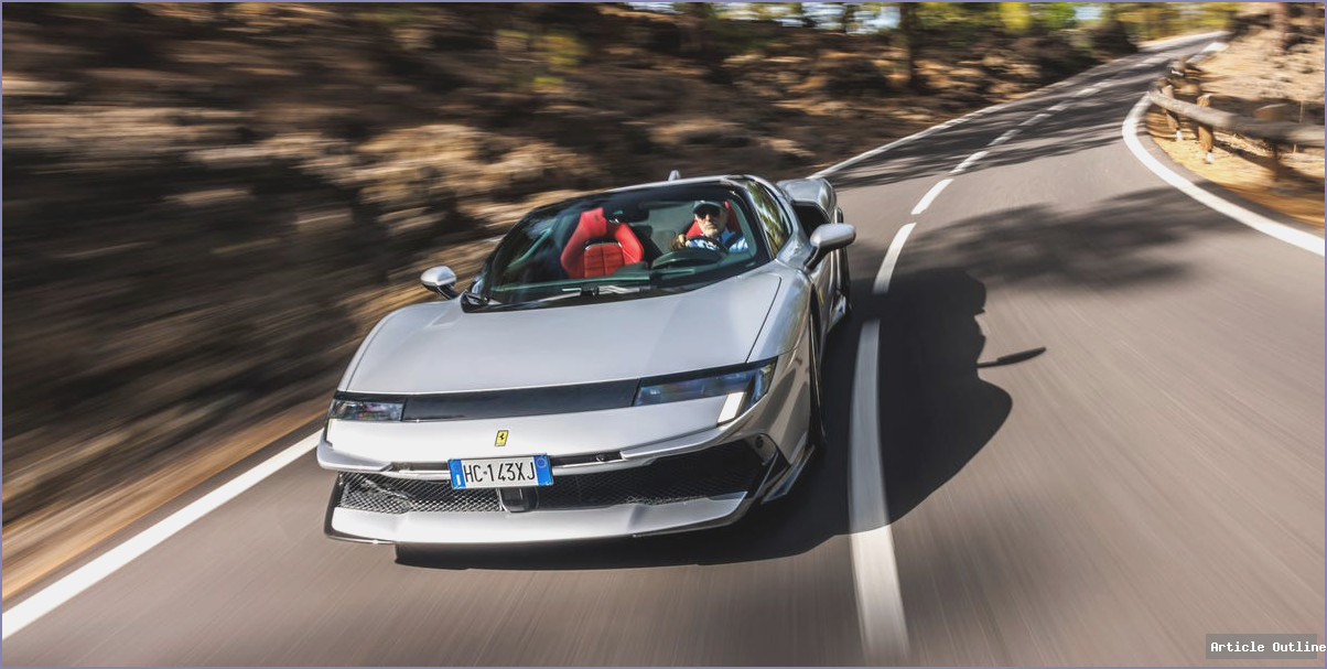 2027 Ferrari 849 Testarossa Spider driving on mountain road