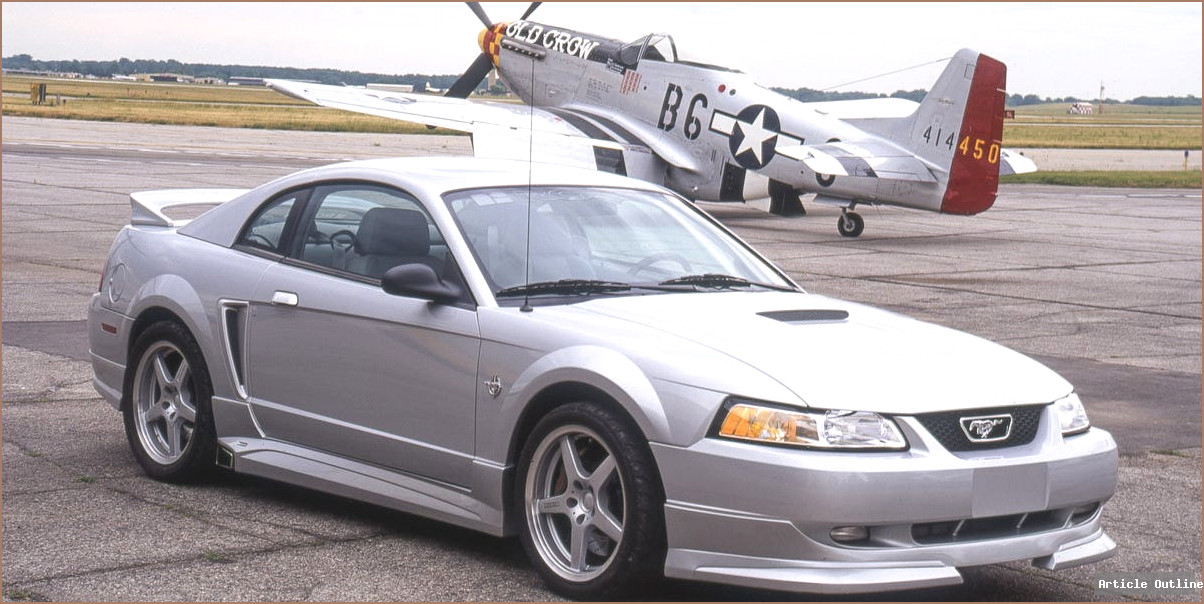 Roush Mustang and P-51 Mustang Fighter Plane side by side