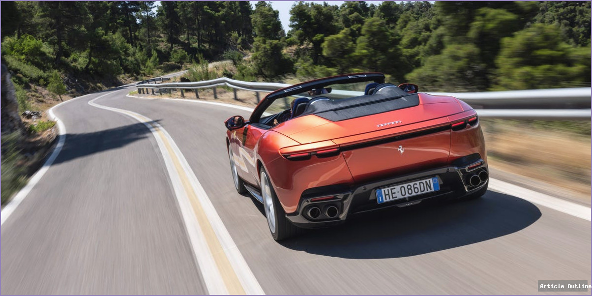 2027 Ferrari Amalfi Spider on a scenic mountain road