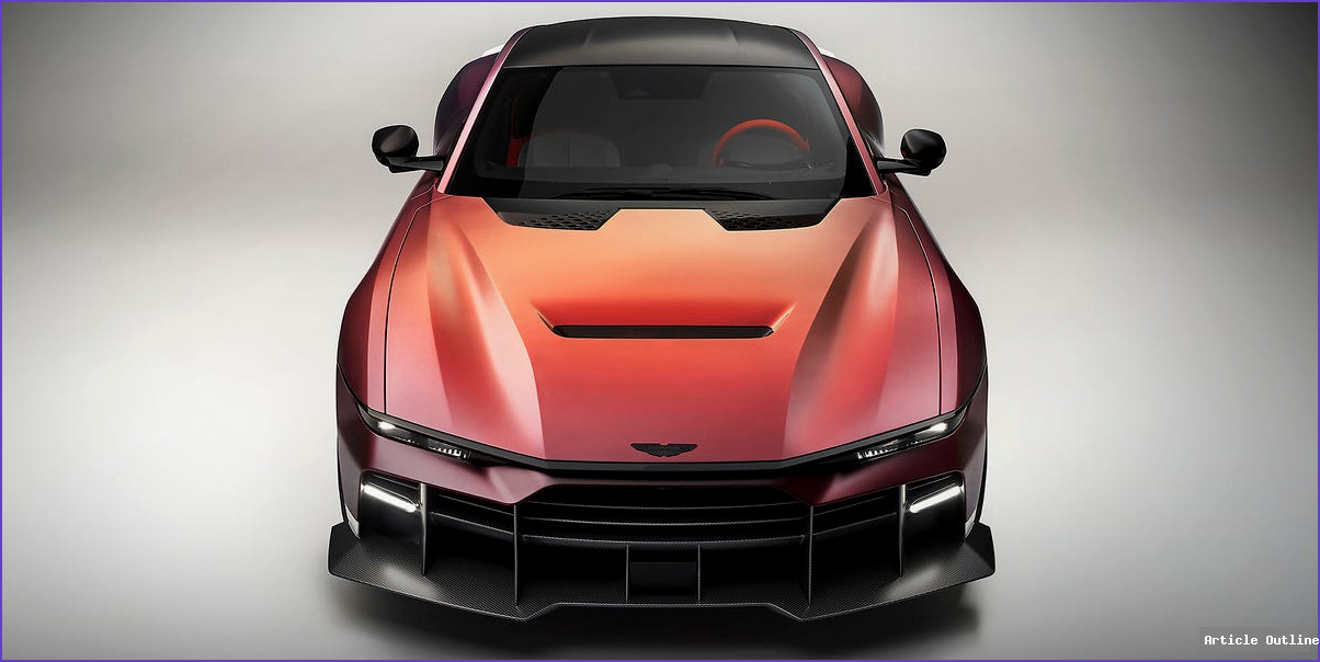 Aston Martin Valen front view in Satin Andromeda Red