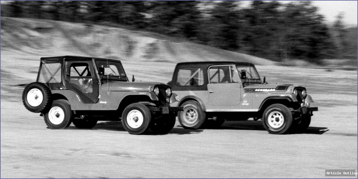 1976 Jeep CJ-5 and CJ-7 Renegade trail test