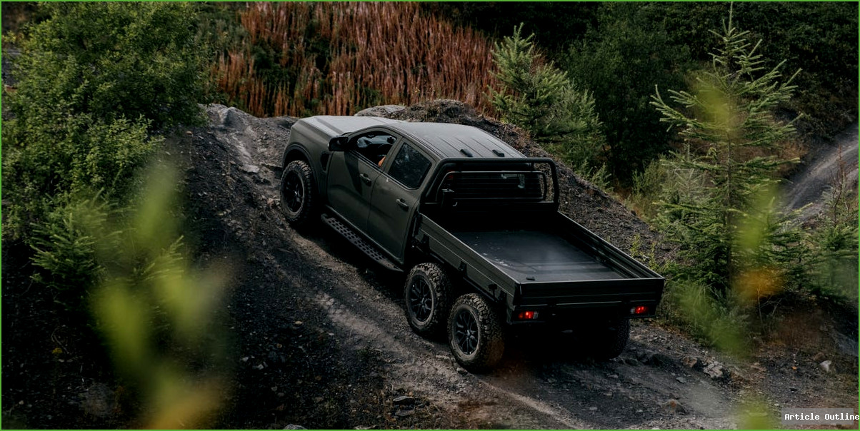 Six-wheeled Ford Ranger Super Duty military prototype