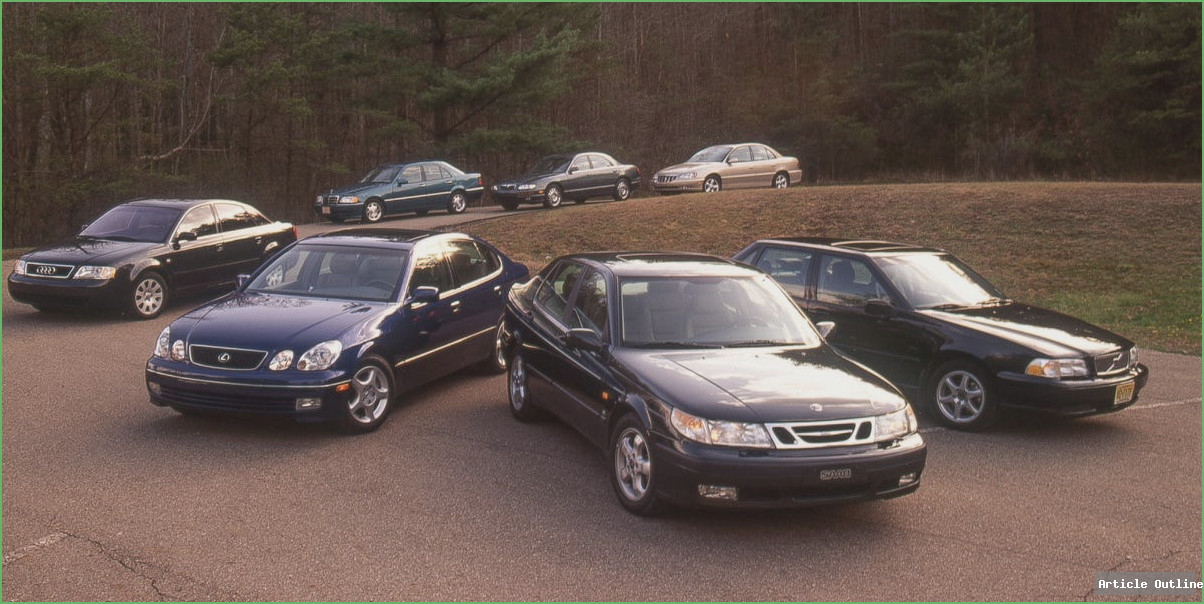 1998 mid-size luxury sedans lineup
