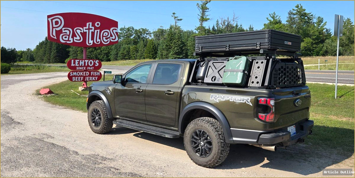 2026 Ford Ranger Raptor in Shelter Green Metallic, muddy after an off-road adventure