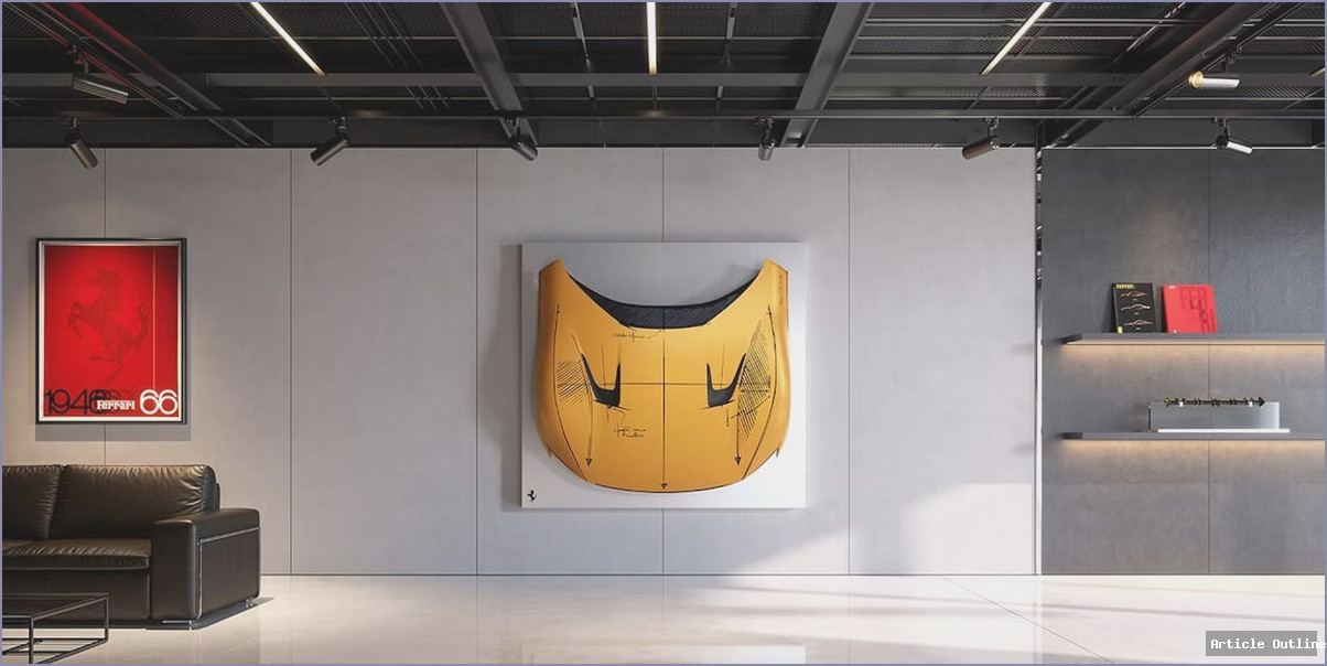 Ferrari sketched body panel artwork
