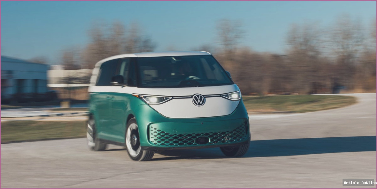 Volkswagen ID.Buzz electric van on a city street