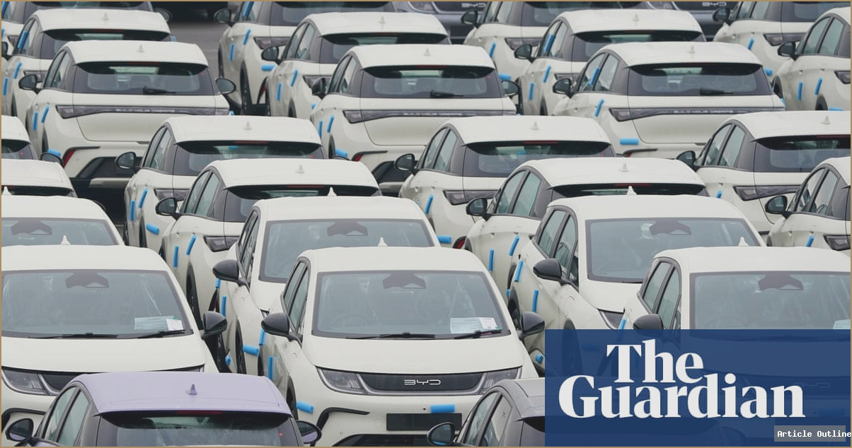 Chinese hybrid cars at a European dealership
