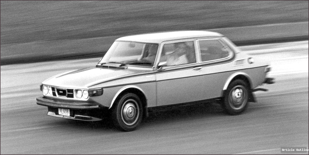 1976 Saab 99EMS front view