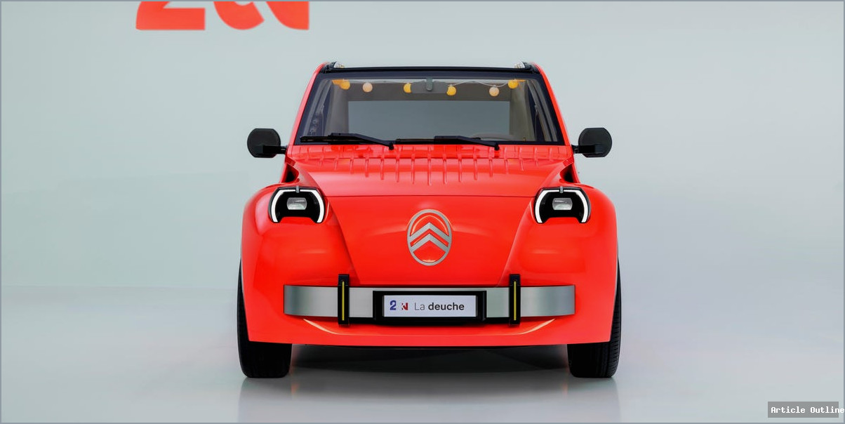 Citroën 2CV Electric Concept front view at Paris auto show